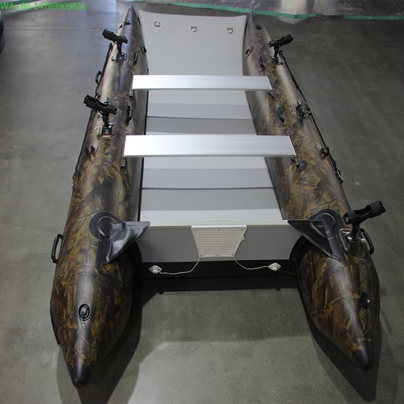 Fishing Boat Inflatable - Perahu Katamaran Tiup PVC Karet Kecepatan