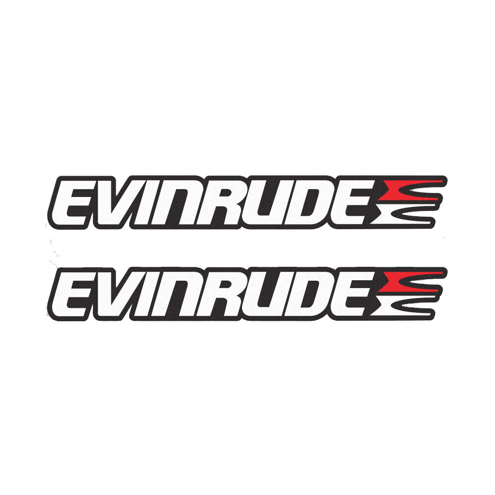 Fishing Boat Outboard Motor - 2 buah untuk stiker Evinrude vinil