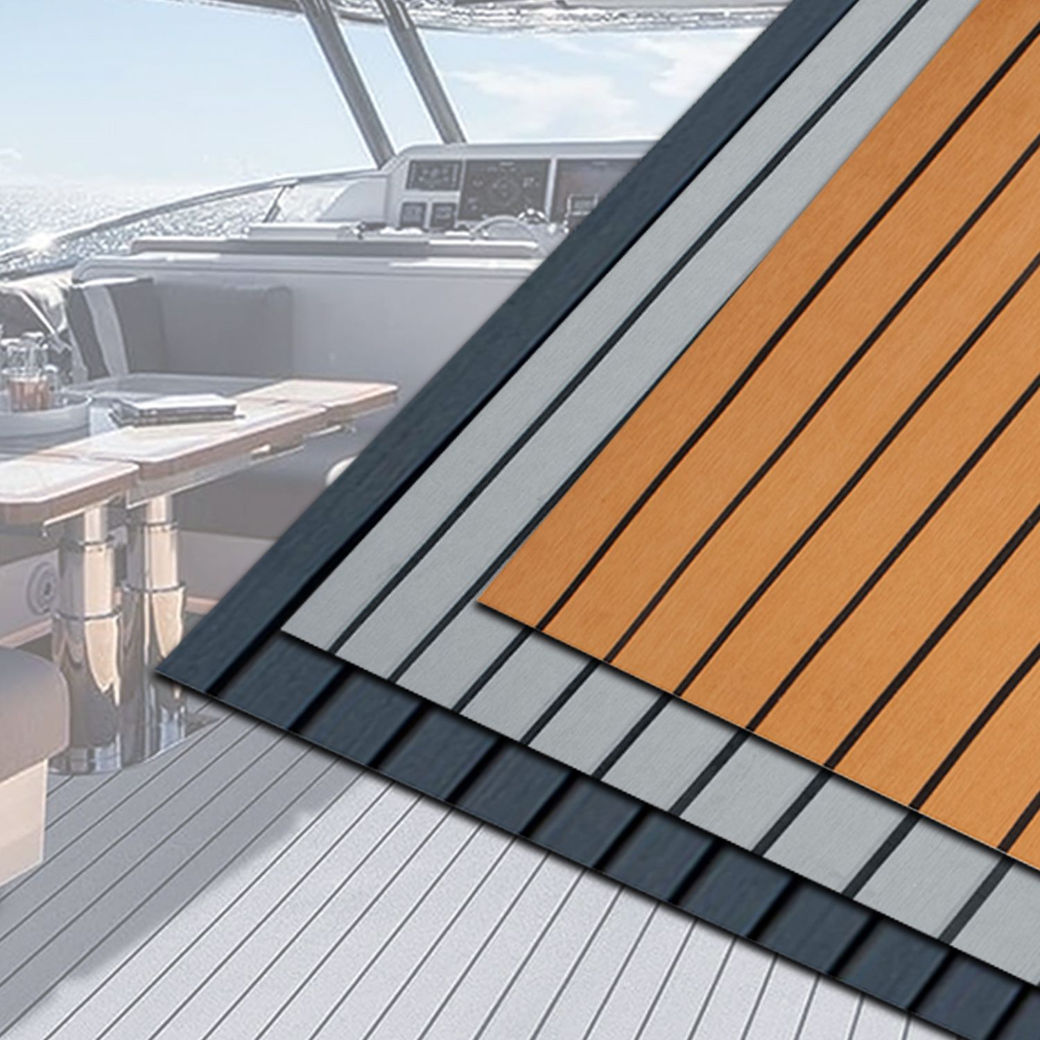 Fishing Boat Fiberglass - Karpet Nautikal EVA, Lantai Busa EVA