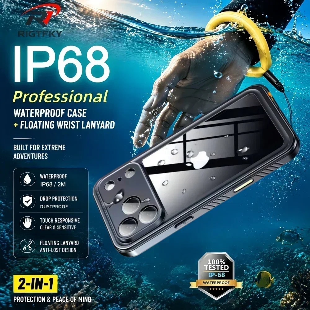 Fishing Boat Cover - Casing Tahan Air IP68 untuk iPhone