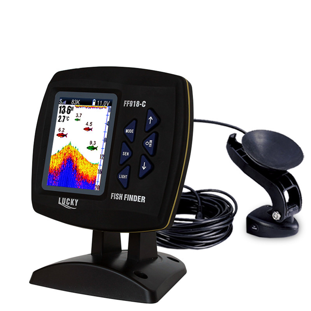 Fishing Boat Depth Finder - Pencari ikan kabel frekuensi ganda, layar