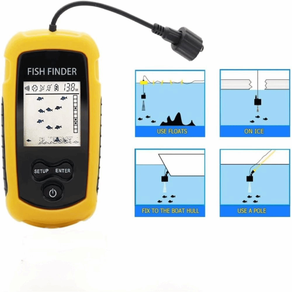 Pencari Ikan Portabel Genggam  - Fishing Boat Depth Finder ulasan dan harga