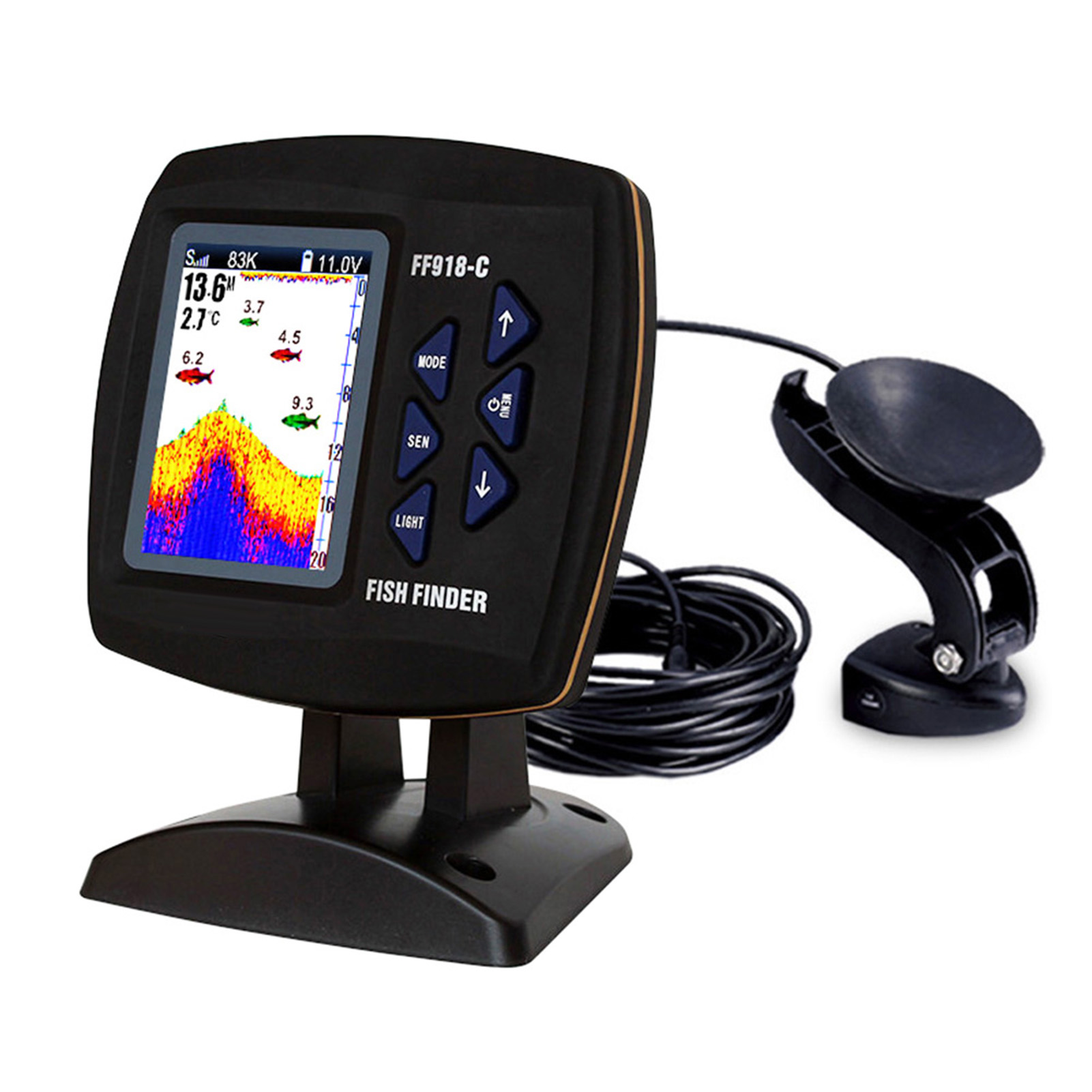 Layar Warna Pencari Ikan Berka - Fishing Boat Depth Finder ulasan dan harga
