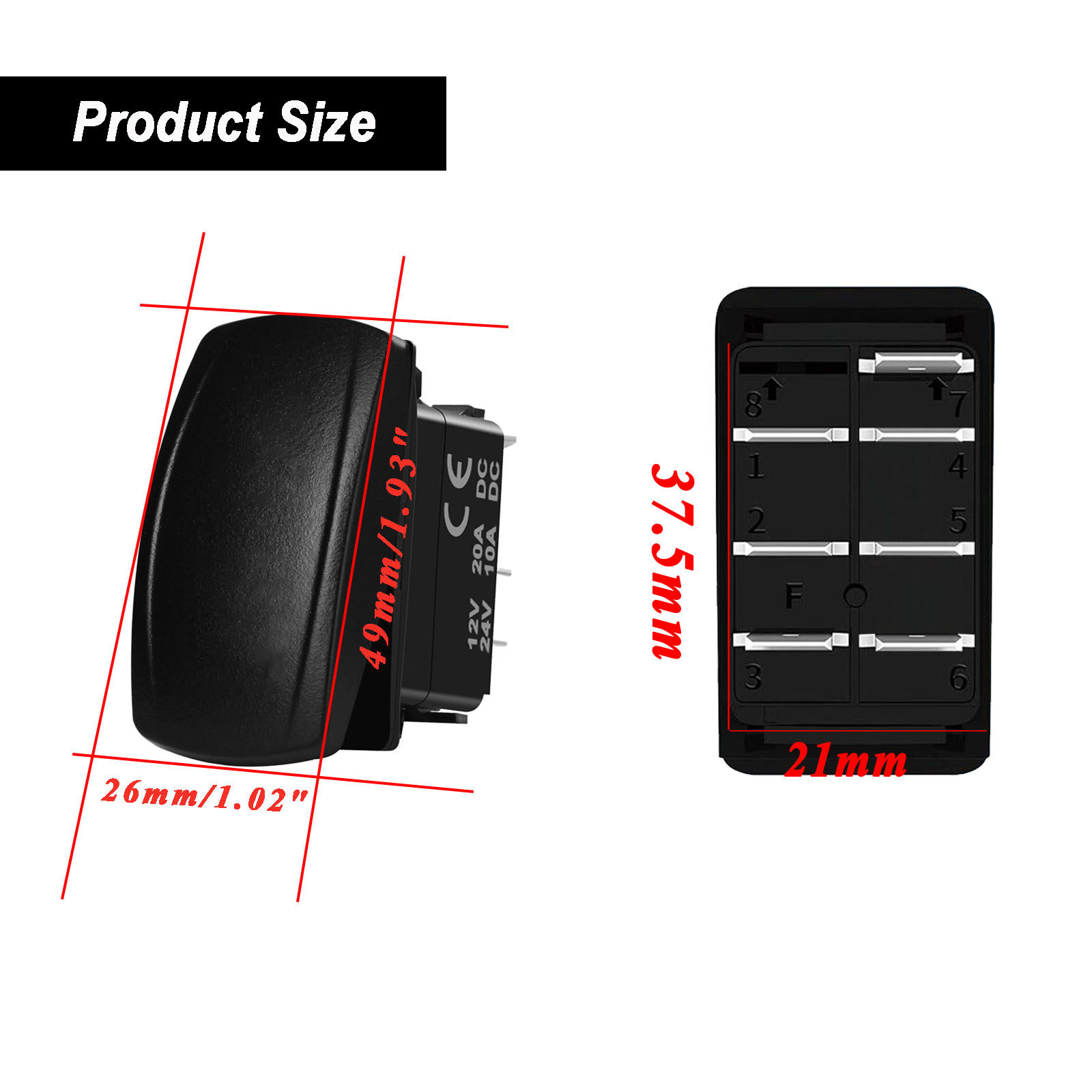 Saklar Rocker Tahan Air 12V/24 - Fishing Boat Navigation Light ulasan dan harga