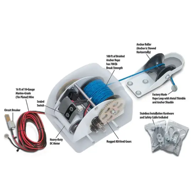 Winch Jangkar Listrik 12V untu - Fishing Boat Anchor Winch ulasan dan harga