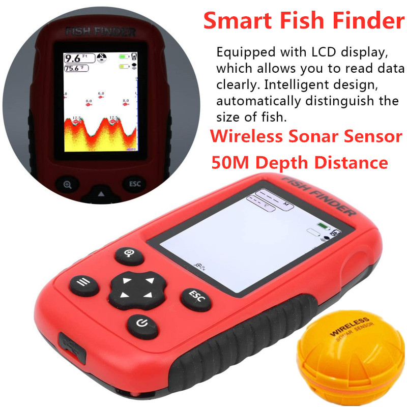 Pencari Ikan Nirkabel Sensor S - Fishing Boat Depth Finder ulasan dan harga