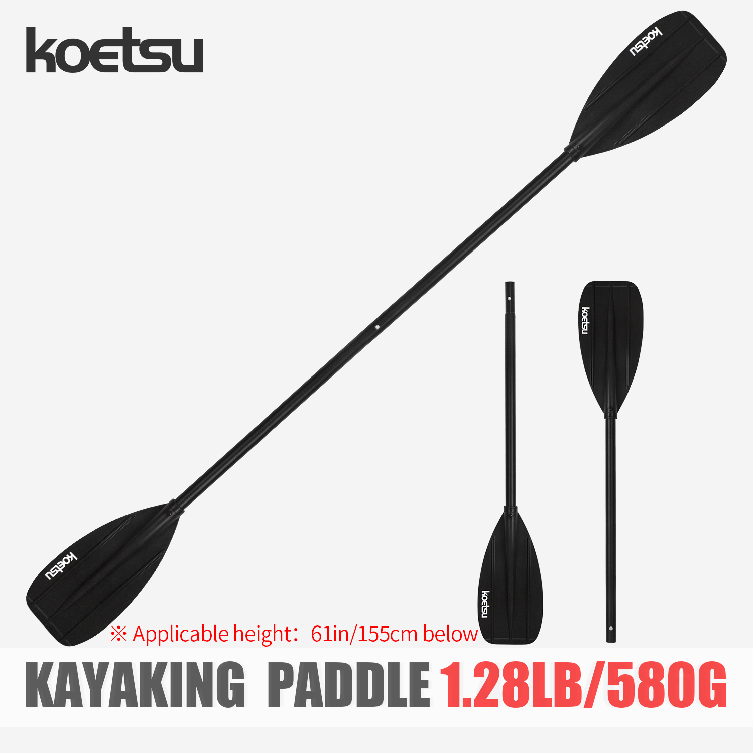 KOETSU Aluminium Alloy Double- - Fishing Boat Paddle ulasan dan harga