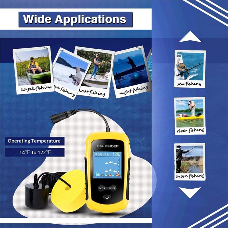ABUE-Kayak Alat Pendeteksi Ked - Fishing Boat Depth Finder ulasan dan harga