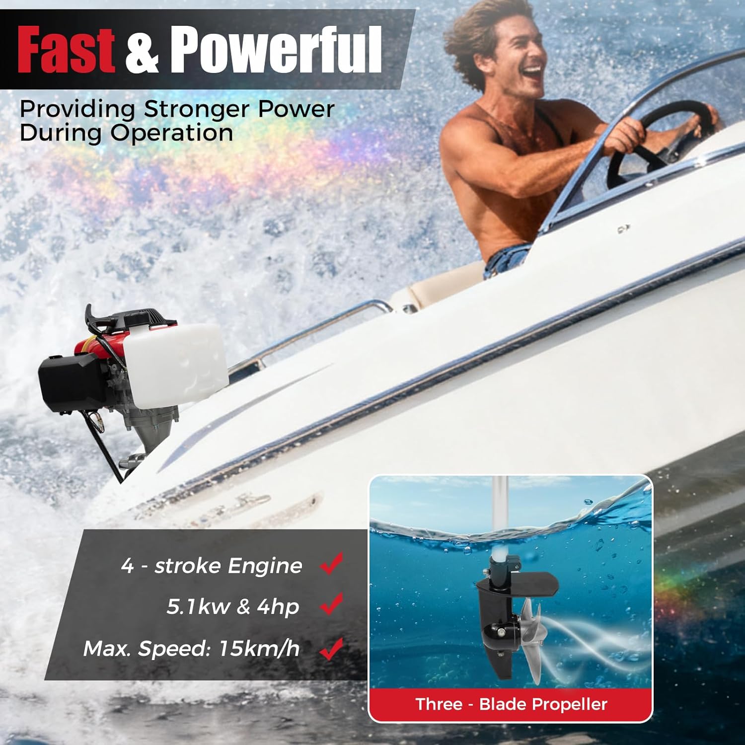 Motor Tempel 4HP, Mesin Kapal  - Fishing Boat Outboard Motor ulasan dan harga
