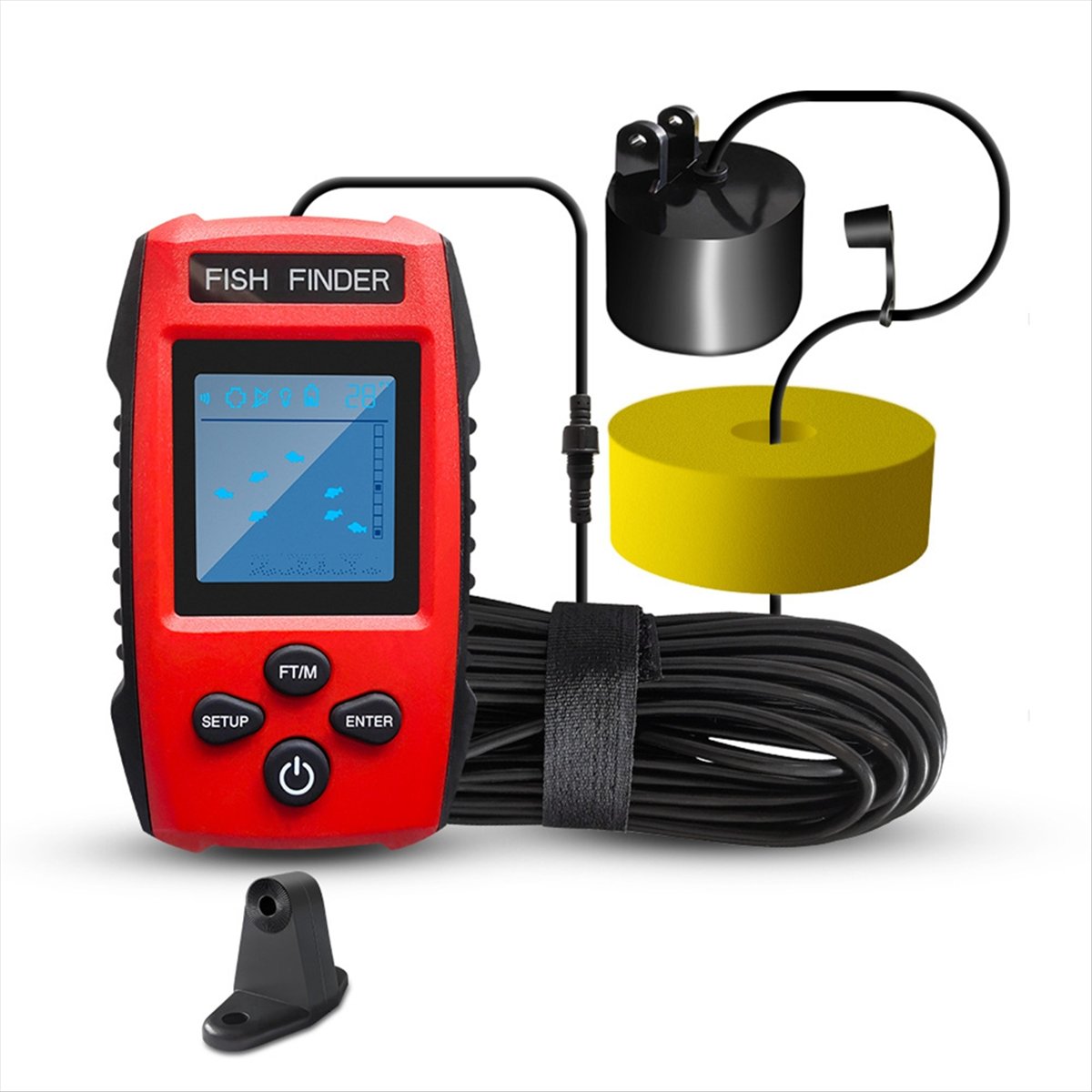 Transduser Sonar Berkabel LCD  - Fishing Boat Depth Finder ulasan dan harga