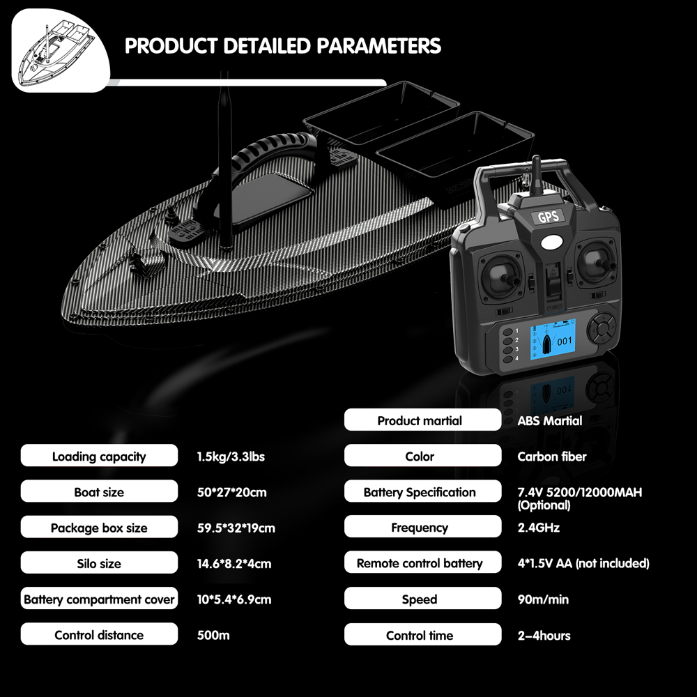 V070 perahu umpan pancing RC,  - Fishing Boat Gps ulasan dan harga