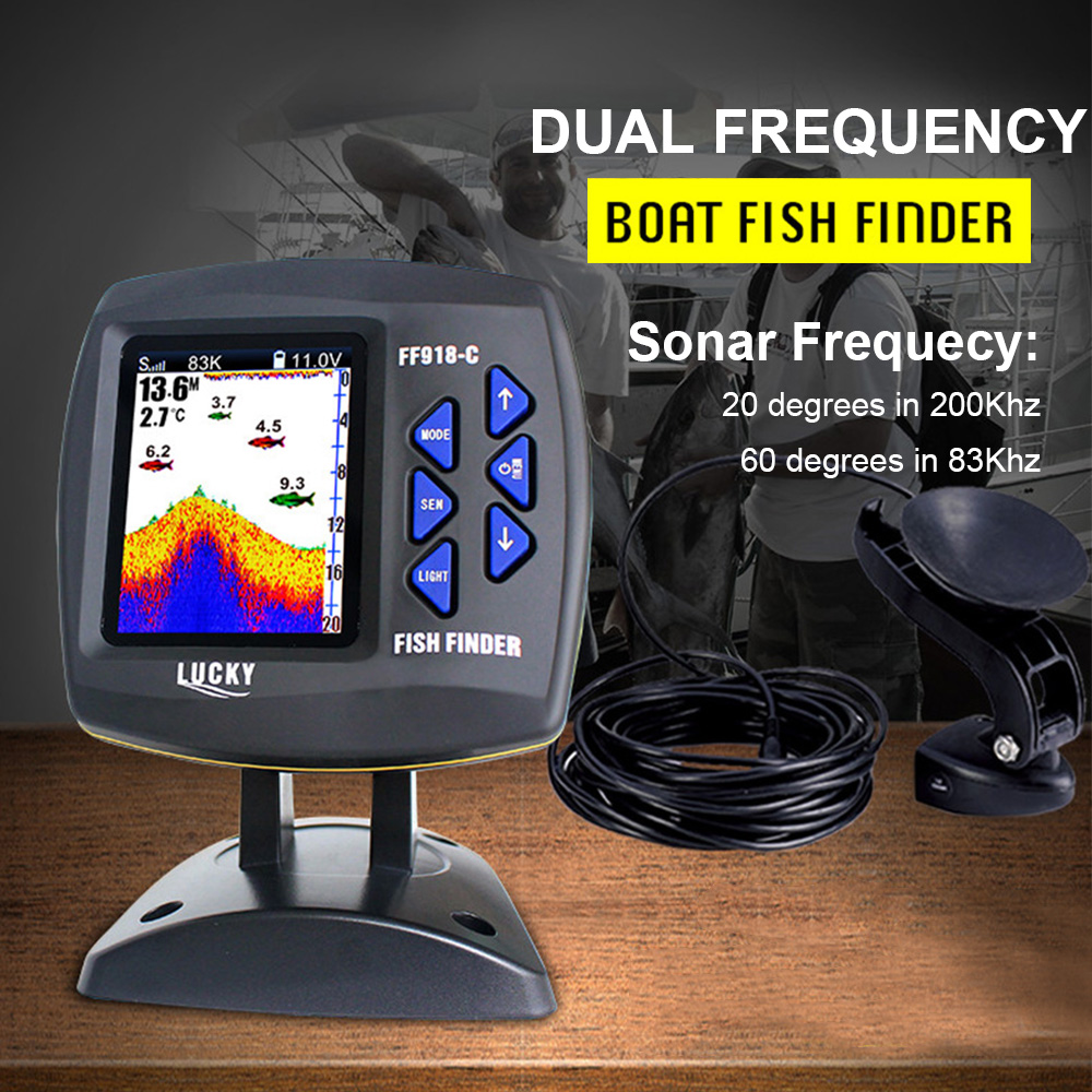 Pencari ikan kabel frekuensi g - Fishing Boat Depth Finder ulasan dan harga