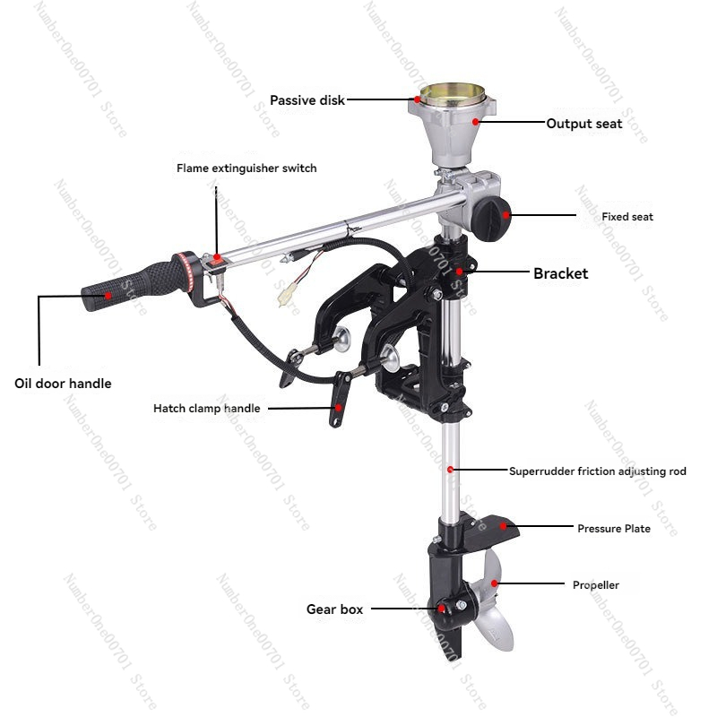 Propeler Motor Tempel, Braket  - Fishing Boat Outboard Motor ulasan dan harga